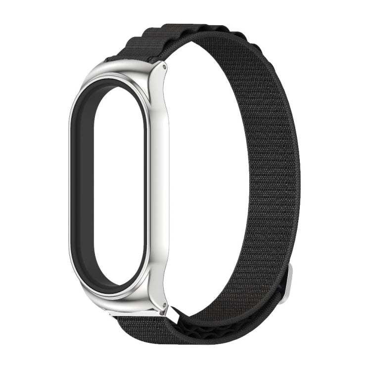 For Xiaomi Mi Band 7 / 7 NFC MIJOBS CS Nylon Breathable Watch Band(Black Silver) - Watch Bands by MIJOBS | Online Shopping South Africa | PMC TechLife | Buy Now Pay Later Mobicred