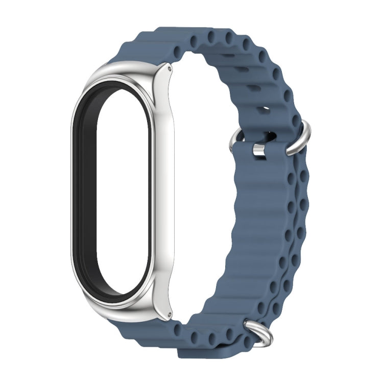 For Xiaomi Mi Band 6 / 5 / 4 / 3 MIJOBS CS Marine Silicone Breathable Watch Band(Space Blue Silver) - free shipping - PMC TechLife - Order now!