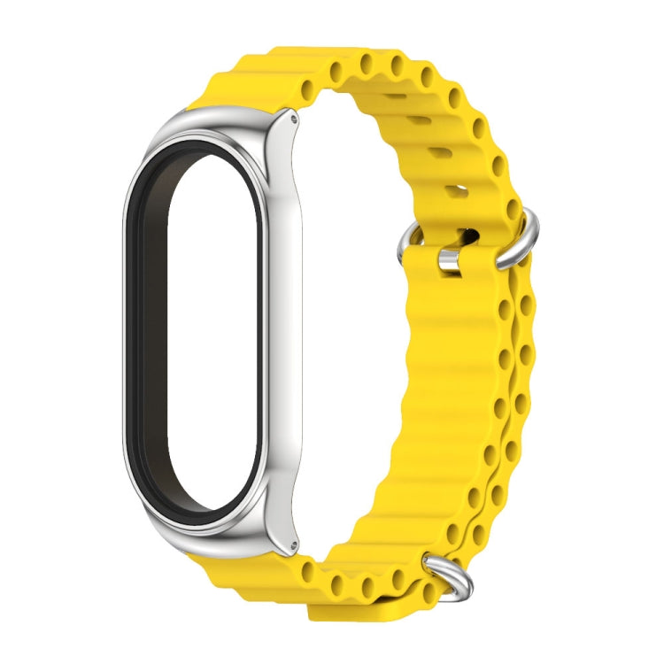 For Xiaomi Mi Band 7 / 7 NFC MIJOBS CS Marine Silicone Breathable Watch Band(Yellow Silver) - free shipping - PMC TechLife - Order now!