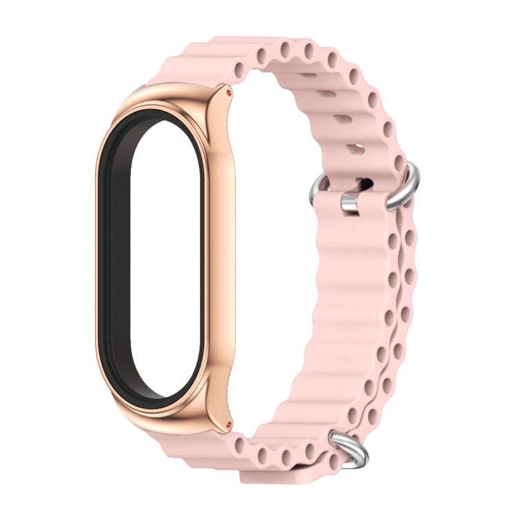 For Xiaomi Mi Band 7 / 7 NFC MIJOBS CS Marine Silicone Breathable Watch Band(Pink Rose Gold) - Watch Bands by MIJOBS | Online Shopping South Africa | PMC TechLife | Buy Now Pay Later Mobicred
