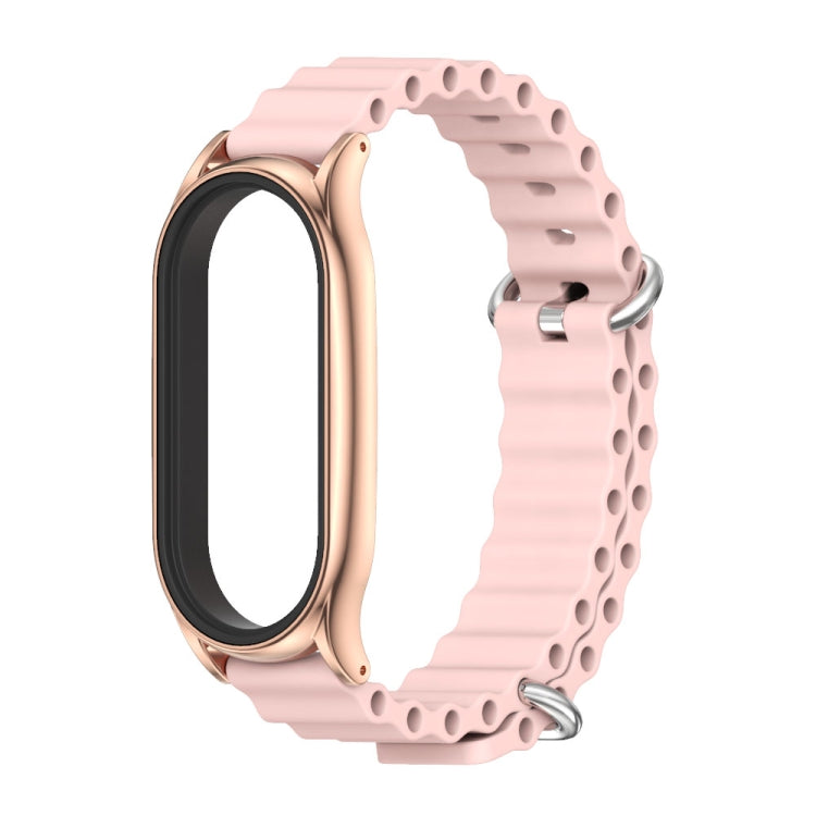 For Xiaomi Mi Band 6 / 5 / 4 / 3 MIJOBS PLUS Marine Silicone Breathable Watch Band(Pink Rose Gold) - free shipping - PMC TechLife - Order now!