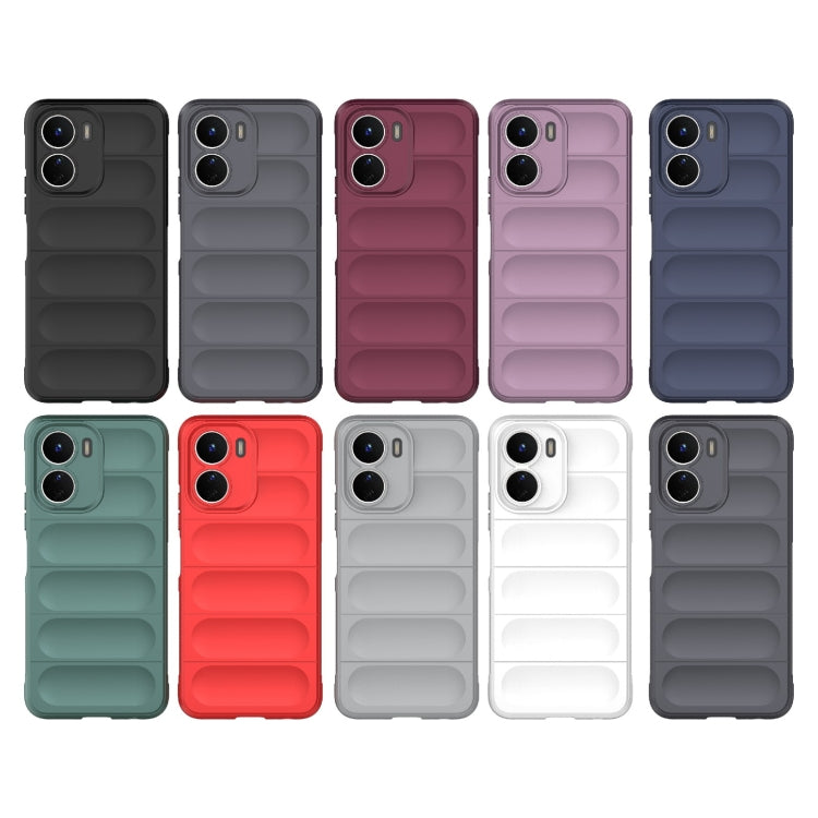 For vivo Y16 4G Global Magic Shield TPU + Flannel Phone Case(Grey) - free shipping - PMC TechLife - Order now!