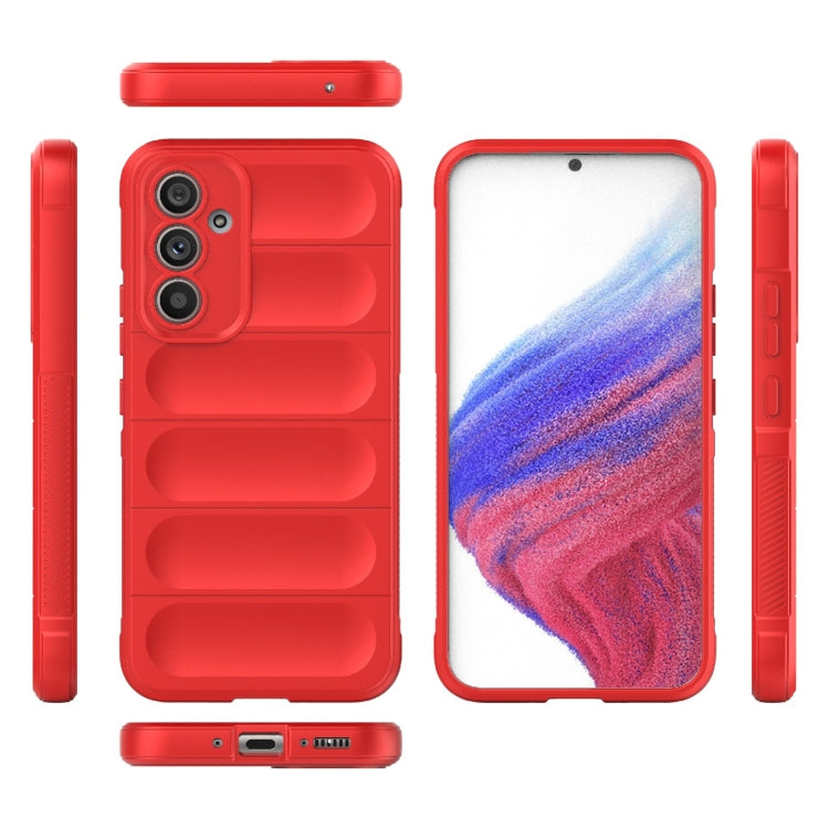 For Samsung Galaxy A54 5G Magic Shield TPU + Flannel Phone Case(Light Blue) - free shipping - PMC TechLife - Order now!