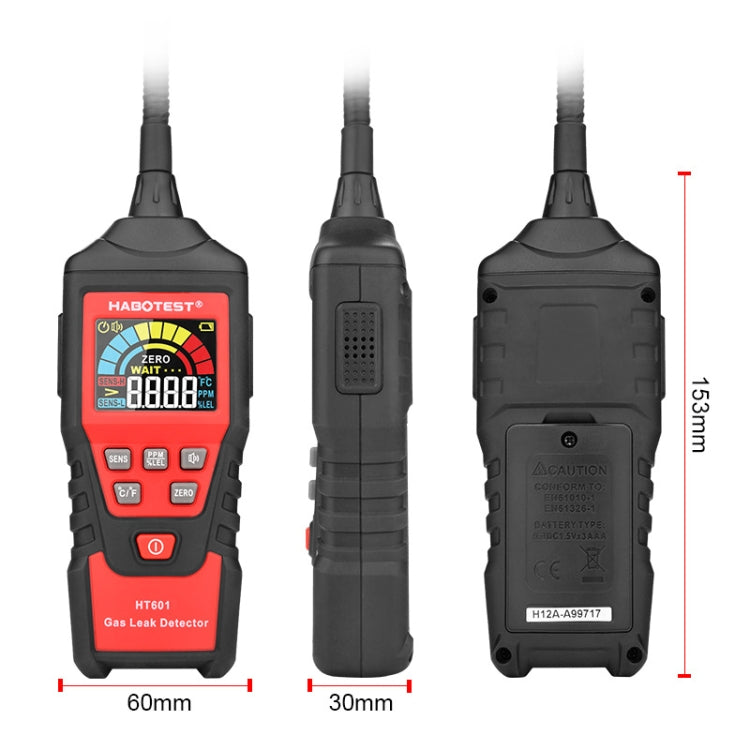 HABOTEST HT601A Combustible Gas Detector Thousand Battery Model without Numerical Display - Gas Monitor by HABOTEST | Online Shopping South Africa | PMC TechLife | Buy Now Pay Later Mobicred