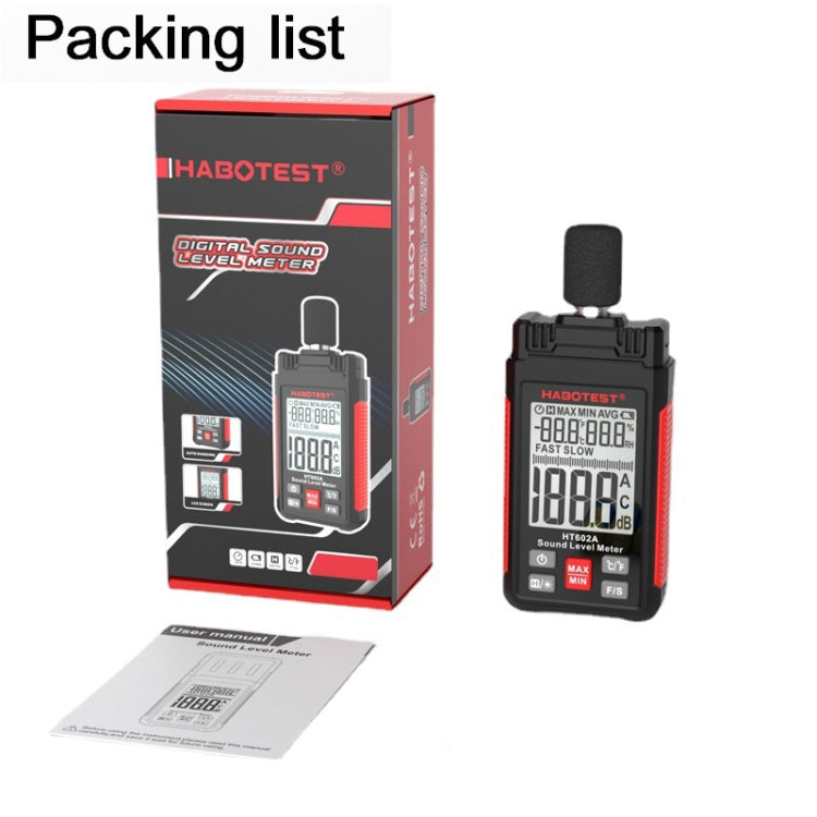 HABOTEST HT602 Multifunctional Digital Display Noise Decibel Tester - free shipping - PMC TechLife - Order now!
