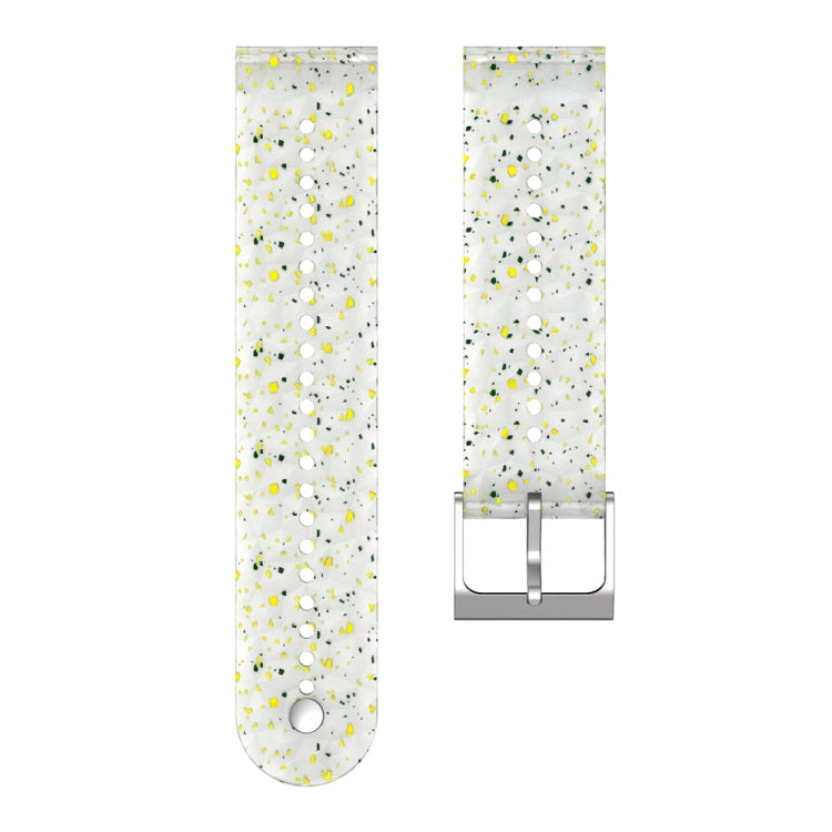 For Suunto 9 Rhombus Texture Silicone Watch Band(Green Yellow White) - free shipping - PMC TechLife - Order now!