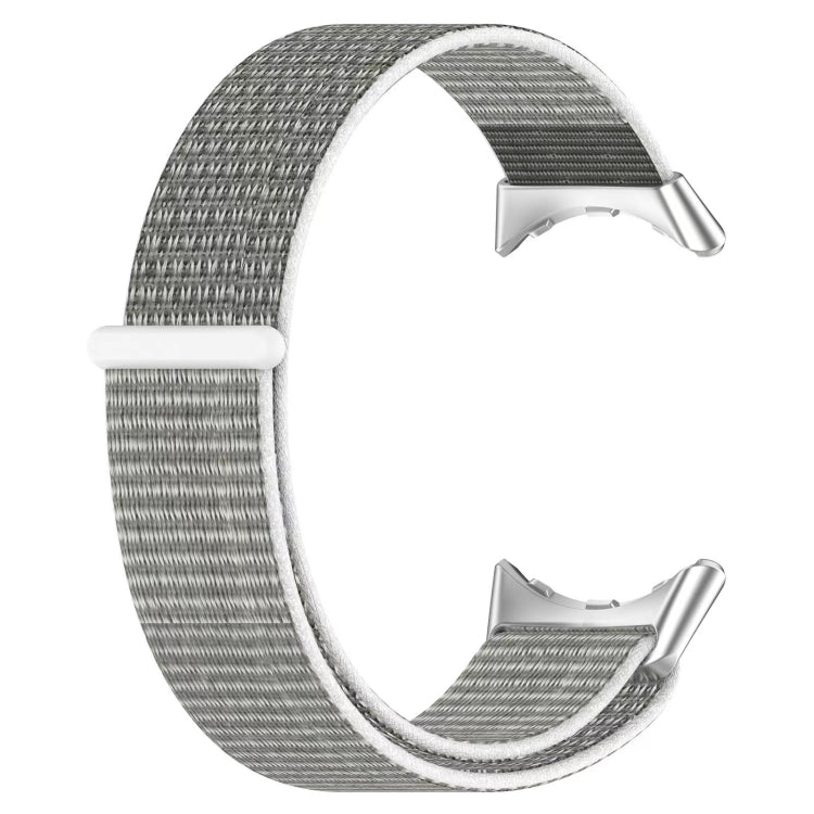 For Google Pixel Watch Metal Head Nylon Loop Watch Band(Grey White) - free shipping - PMC TechLife - Order now!