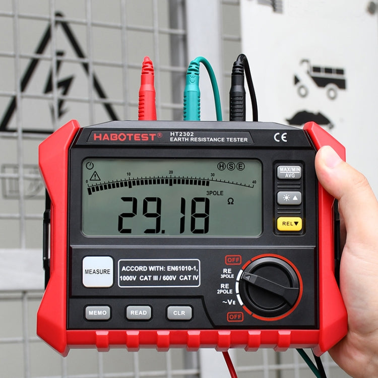HABOTEST HT2302 Multifunctional Digital Display Grounding Resistance Tester - free shipping - PMC TechLife - Order now!