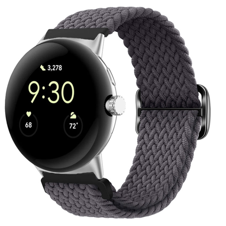 For Google Pixel Watch Buckle Nylon Braided Watch Band(Gray) - Watch Bands by PMC TechLife | Online Shopping South Africa | PMC TechLife | Buy Now Pay Later Mobicred