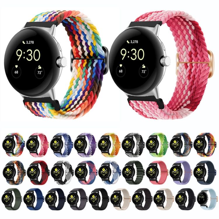 For Google Pixel Watch Buckle Nylon Braided Watch Band(Starlight Black) - free shipping - PMC TechLife - Order now!