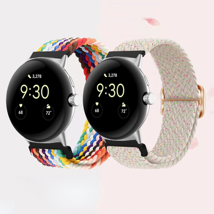 For Google Pixel Watch Buckle Nylon Braided Watch Band(Lime Green) - free shipping - PMC TechLife - Order now!