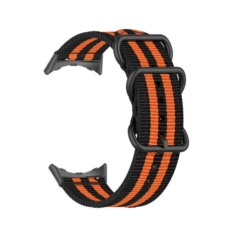 For Google Pixel Watch Three-ring Black Buckle Nylon Watch Band(Black Orange) - free shipping - PMC TechLife - Order now!