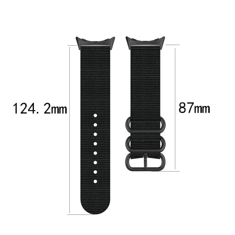For Google Pixel Watch Three-ring Black Buckle Nylon Watch Band(Black Orange) - free shipping - PMC TechLife - Order now!