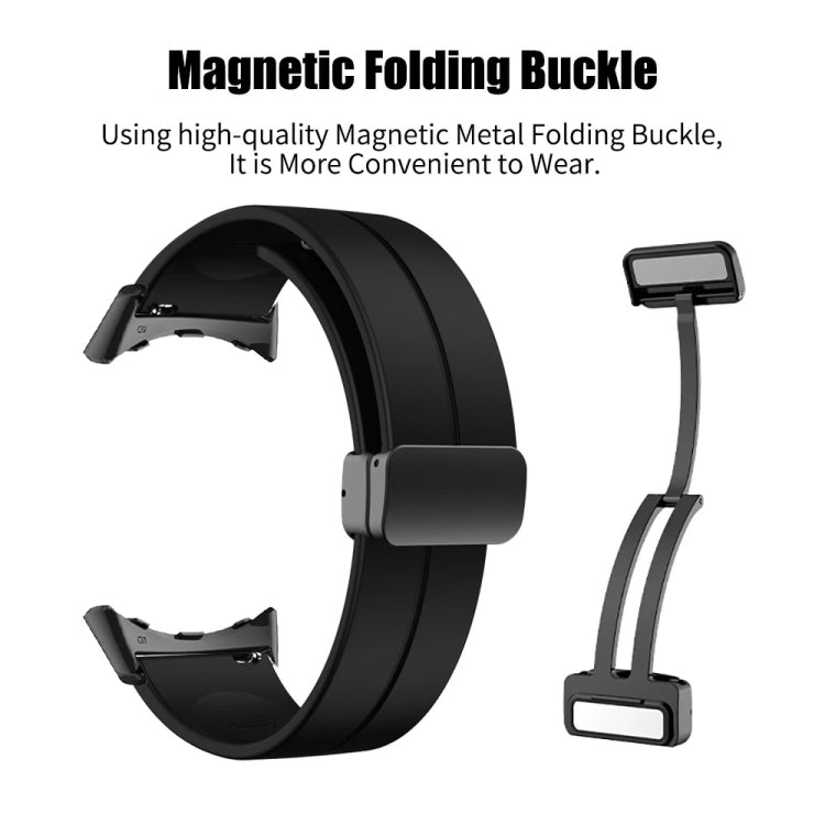 For Google Pixel Watch Solid-color Folding Buckle Silicone Watch Band(Silver Army Green) - free shipping - PMC TechLife - Order now!