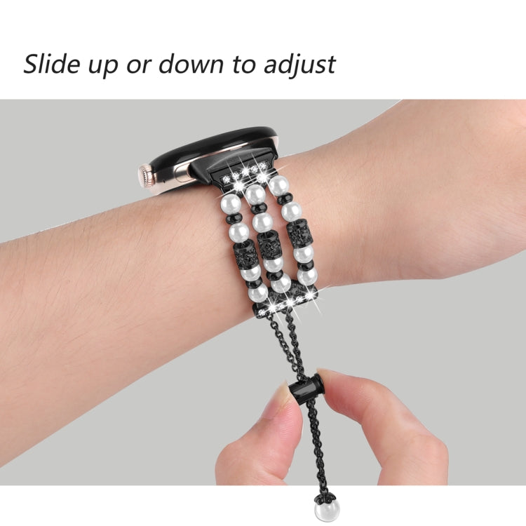 For Google Pixel Watch Pearl Half Bracelet Watch Band(Black) - free shipping - PMC TechLife - Order now!