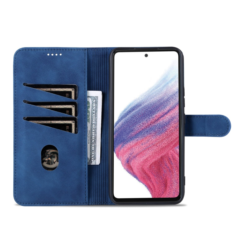 For Samsung Galaxy A34 5G AZNS Skin Feel Calf Texture Flip Leather Phone Case(Blue) - free shipping - PMC TechLife - Order now!