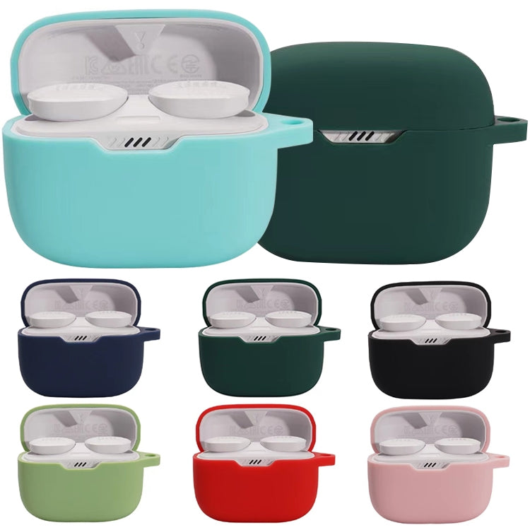 For JBL T230NC TWS Wireless Earphone Silicone Protective Case(Dark Green) - JBL Earphone Case by PMC TechLife | Online Shopping South Africa | PMC TechLife