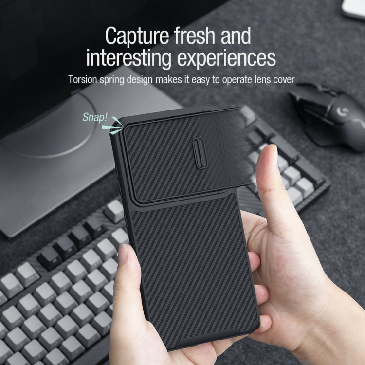 For Samsung Galaxy S23+ 5G NILLKIN Synthetic Fiber Camshield Phone Case(Black) - free shipping - PMC TechLife - Order now!