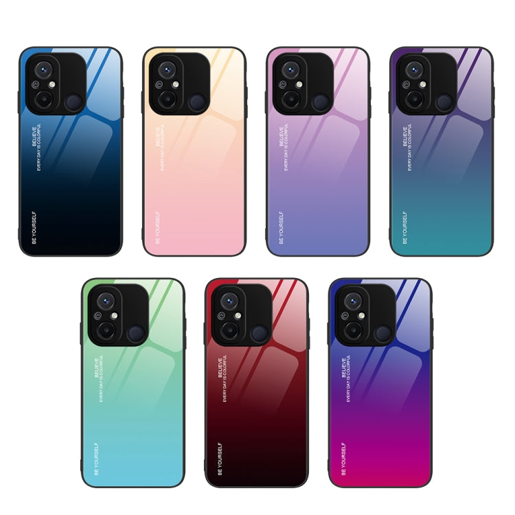 For Xiaomi Redmi 12C Gradient Color Glass Phone Case(Pink Purple) - free shipping - PMC TechLife - Order now!