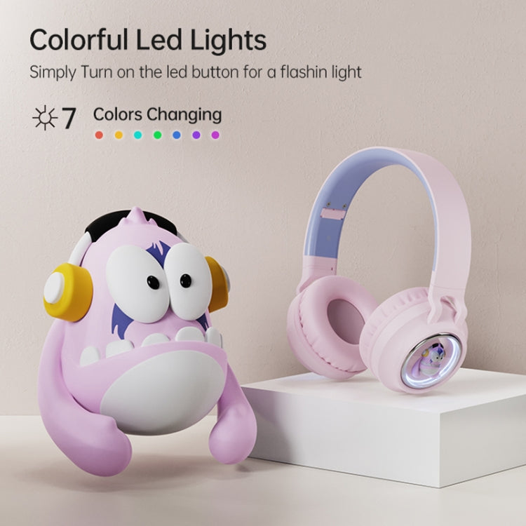 Q1 Headphones Monster Kids Over-Ear Bluetooth Earphones(Apricot) - Headset & Headphone by PMC TechLife | Online Shopping South Africa | PMC TechLife
