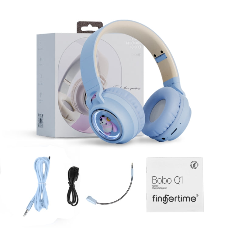 Q1 Headphones Monster Kids Over-Ear Bluetooth Earphones(Blue) - Headset & Headphone by PMC TechLife | Online Shopping South Africa | PMC TechLife