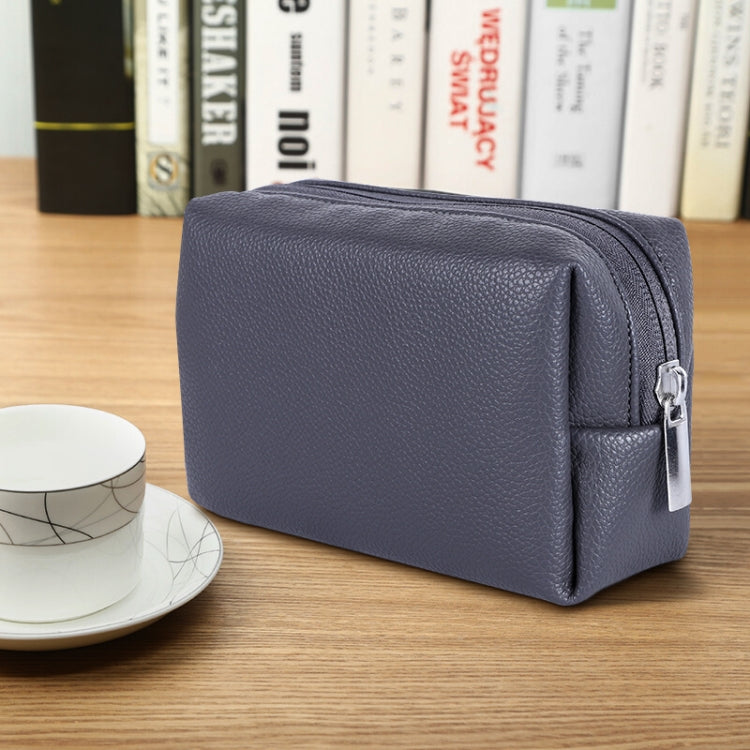 Leather Power Pack Charger Data Cable Mouse Digital Storage Bag(Black) - Digital Storage Bag by PMC TechLife | Online Shopping South Africa | PMC TechLife