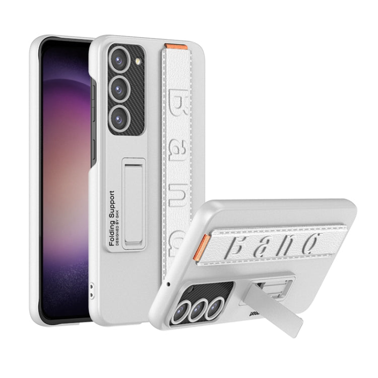 For Samsung Galaxy S23 5G GKK Ultra-thin Wristband Shockproof Phone Case with Holder(Silver) - free shipping - PMC TechLife - Order now!