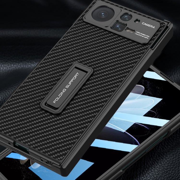 For Xiaomi Mix Fold 2 GKK Magnetic Hinge Flip Leather Phone Case with Holder(Carbon Fibre) - free shipping - PMC TechLife - Order now!