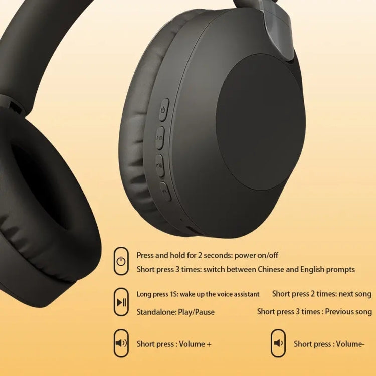 B2 Wireless Bluetooth 5.1 Foldable Noise Reduction Headset(Navy Blue) - Headset & Headphone by PMC TechLife | Online Shopping South Africa | PMC TechLife