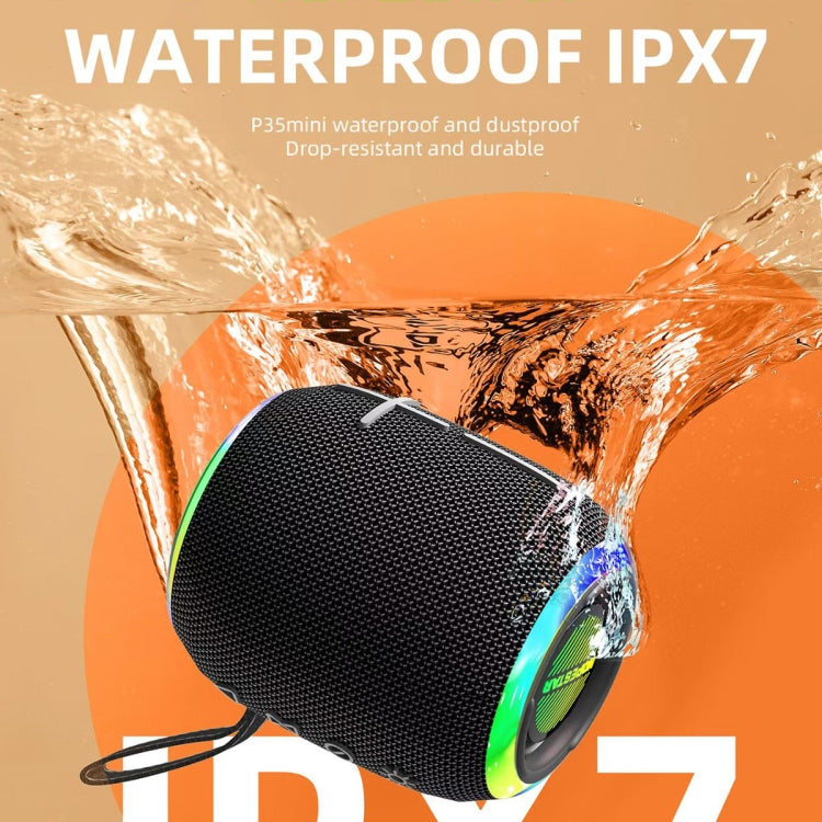 HOPESTAR P35 mini 10W Outdoor IPX7 Waterproof TWS Bluetooth Speaker(Black) - Waterproof Speaker by HOPESTAR | Online Shopping South Africa | PMC TechLife | Buy Now Pay Later Mobicred