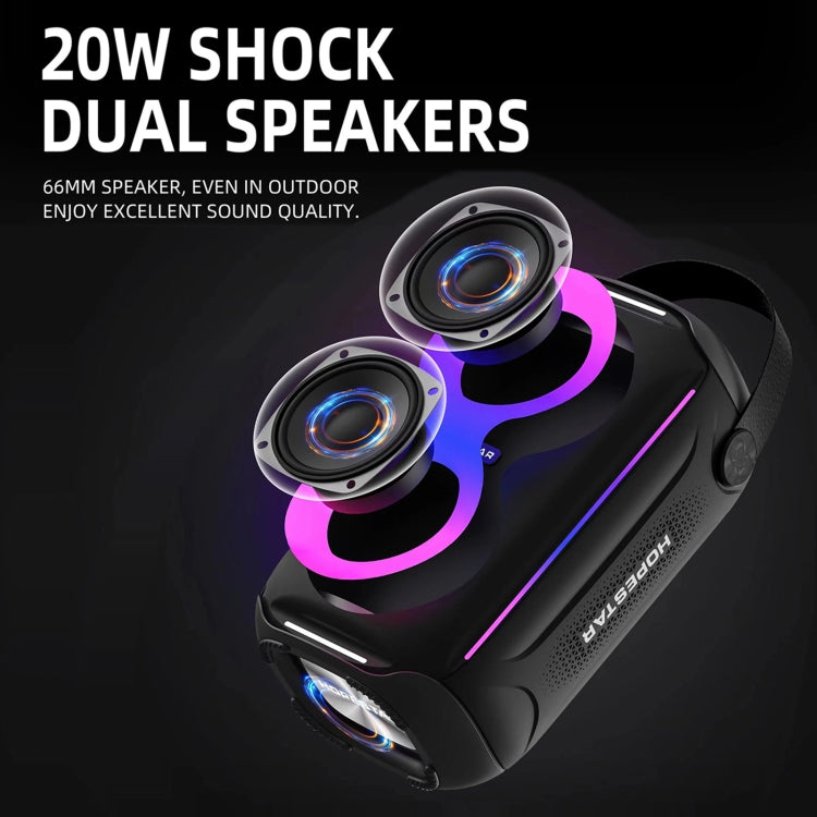 HOPESTAR Party200 mini Portable Tone Pulse RGB Light Bluetooth Speaker(Black) - free shipping - PMC TechLife - Order now!