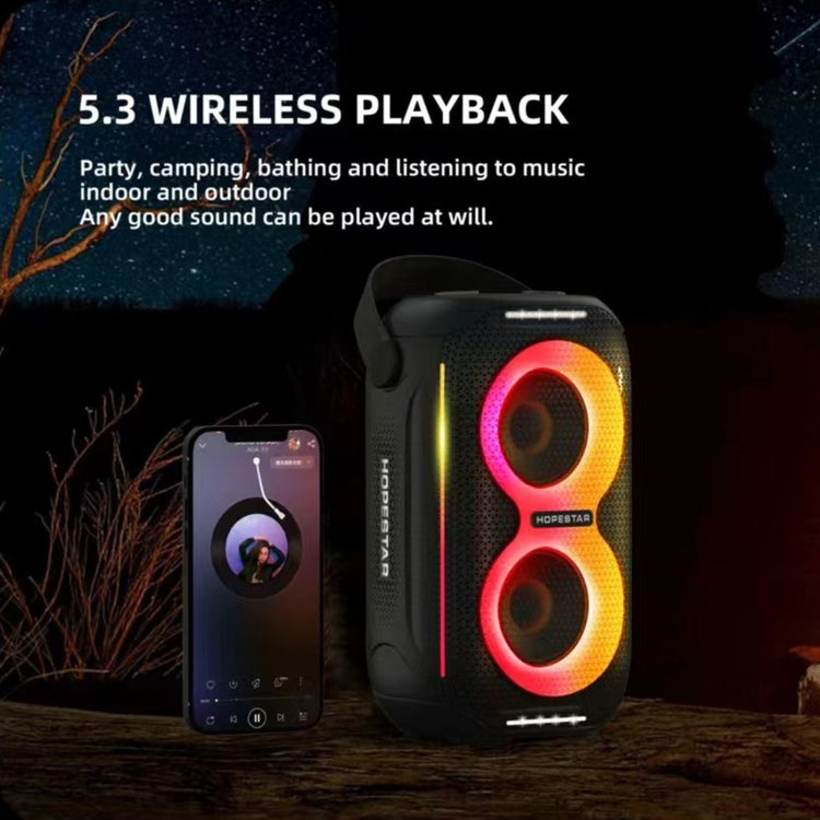 HOPESTAR Party200 mini Portable Tone Pulse RGB Light Bluetooth Speaker(Black) - free shipping - PMC TechLife - Order now!