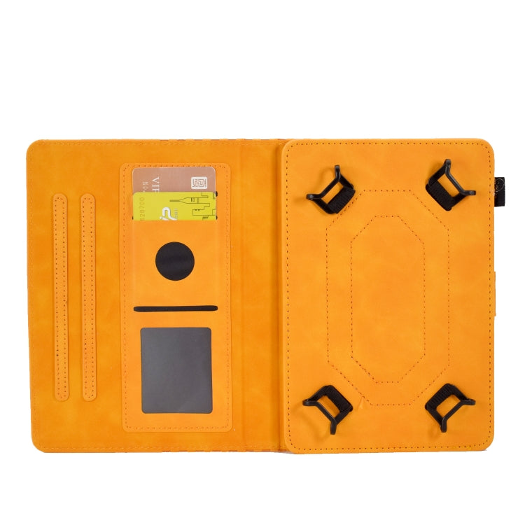 For 8.0 inch Universal Tablet Rhombus Embossed Leather Case(Khaki) - free shipping - PMC TechLife - Order now!