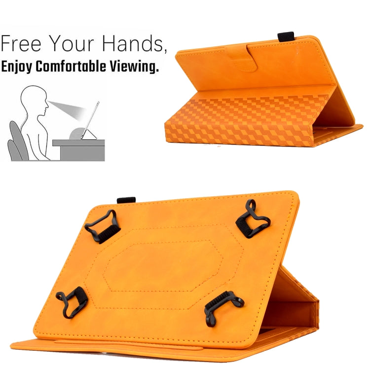 For 8.0 inch Universal Tablet Rhombus Embossed Leather Case(Khaki) - free shipping - PMC TechLife - Order now!