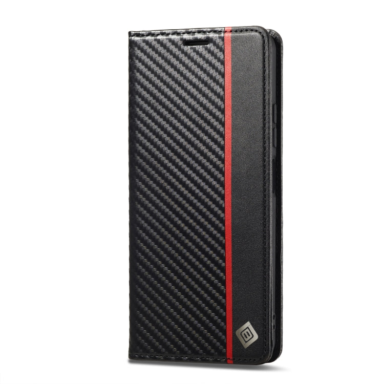 For Xiaomi Poco X5/Redmi Note 12 5G LC.IMEEKE Carbon Fiber Texture Flip Leather Phone Case(Vertical Black) - free shipping - PMC TechLife - Order now!