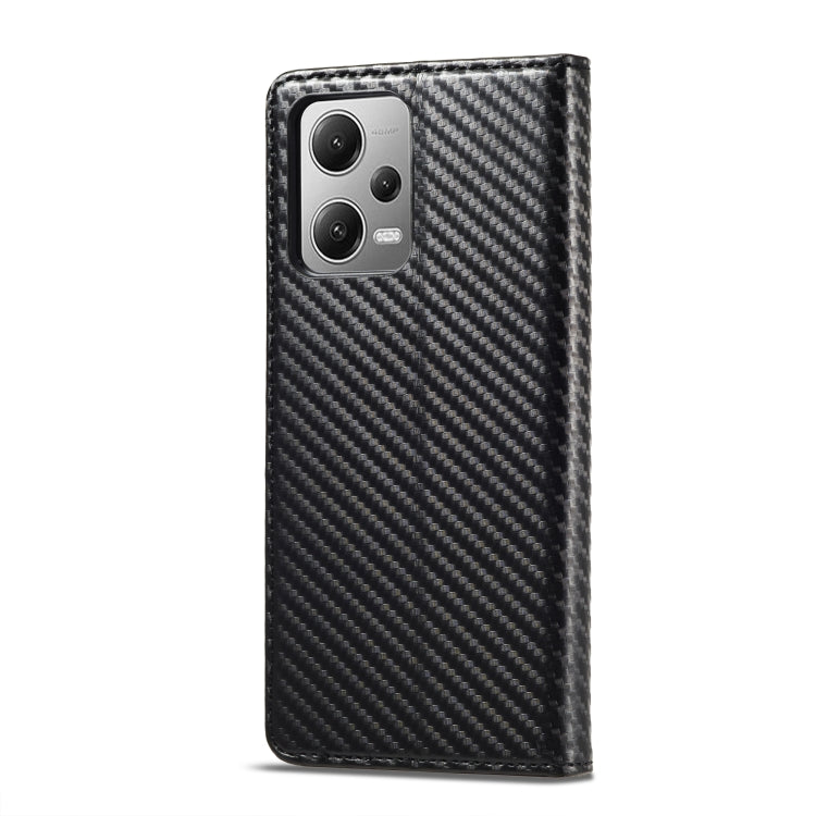 For Xiaomi Poco X5/Redmi Note 12 5G LC.IMEEKE Carbon Fiber Texture Flip Leather Phone Case(Vertical Black) - free shipping - PMC TechLife - Order now!