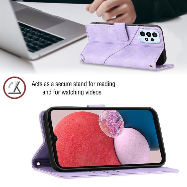 For Samsung Galaxy A13 Lite / A13 4G Skin-feel Embossed Leather Phone Case(Light Purple) - free shipping - PMC TechLife - Order now!