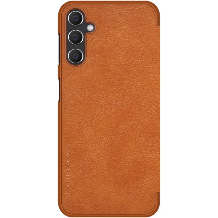 For Samsung Galaxy A14 5G NILLKIN QIN Series Crazy Horse Texture Leather Case(Brown) - Galaxy Phone Cases by NILLKIN | Online Shopping South Africa | PMC TechLife | Buy Now Pay Later Mobicred