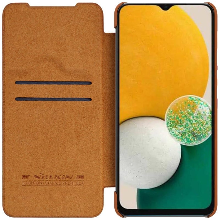 For Samsung Galaxy A14 5G NILLKIN QIN Series Crazy Horse Texture Leather Case(Brown) - Galaxy Phone Cases by NILLKIN | Online Shopping South Africa | PMC TechLife | Buy Now Pay Later Mobicred