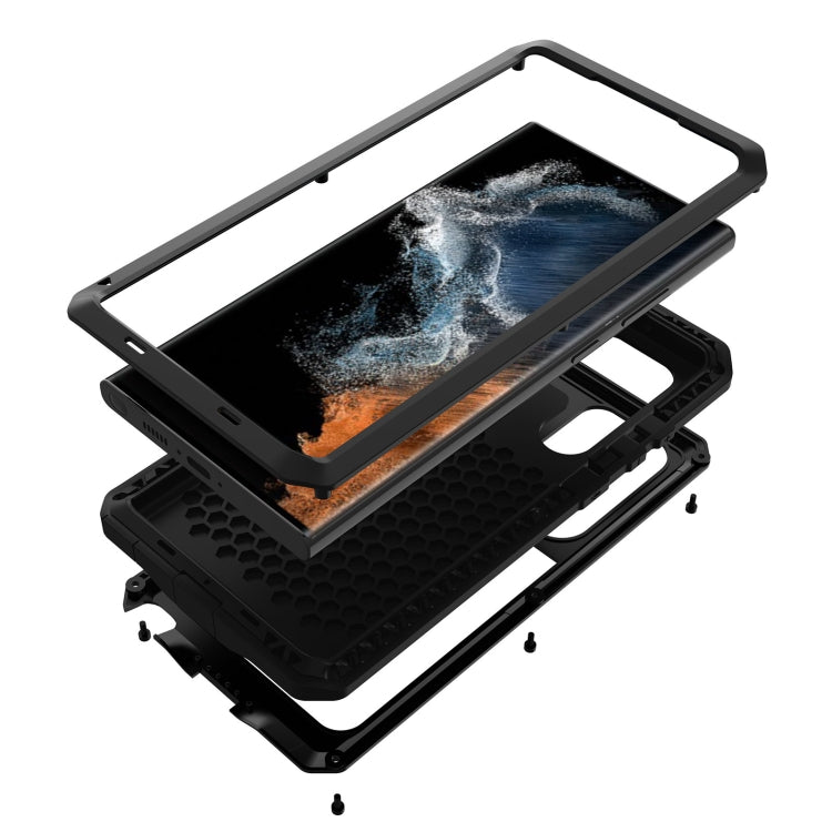 For Samsung Galaxy S23 Ultra 5G RedPepper 360 Full Body Rugged Metal Life Waterproof Phone Case(Black) - free shipping - PMC TechLife - Order now!