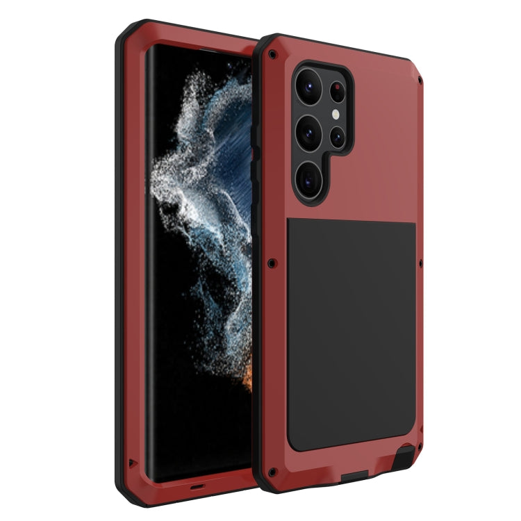 For Samsung Galaxy S23 Ultra 5G RedPepper 360 Full Body Rugged Metal Life Waterproof Phone Case(Red) - free shipping - PMC TechLife - Order now!