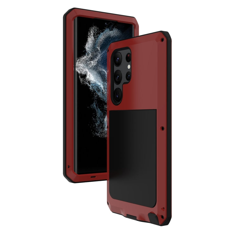 For Samsung Galaxy S23 Ultra 5G RedPepper 360 Full Body Rugged Metal Life Waterproof Phone Case(Red) - free shipping - PMC TechLife - Order now!