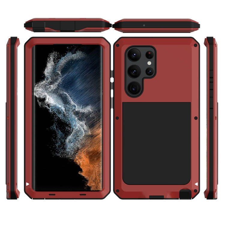 For Samsung Galaxy S23 Ultra 5G RedPepper 360 Full Body Rugged Metal Life Waterproof Phone Case(Red) - free shipping - PMC TechLife - Order now!