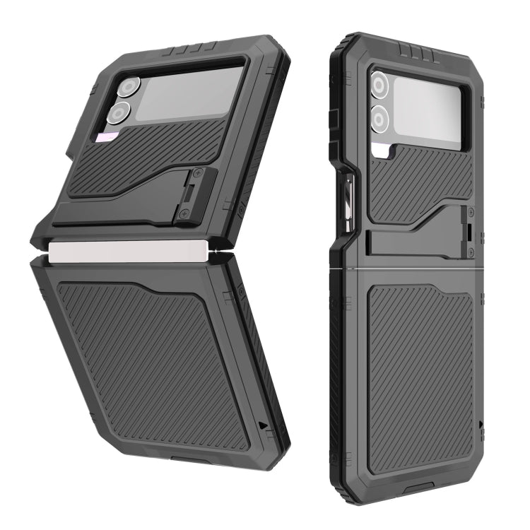 For Samsung Galaxy Z Flip4 RedPepper 360 Full Body Rugged Metal Life Waterproof Phone Case (Black) - free shipping - PMC TechLife - Order now!