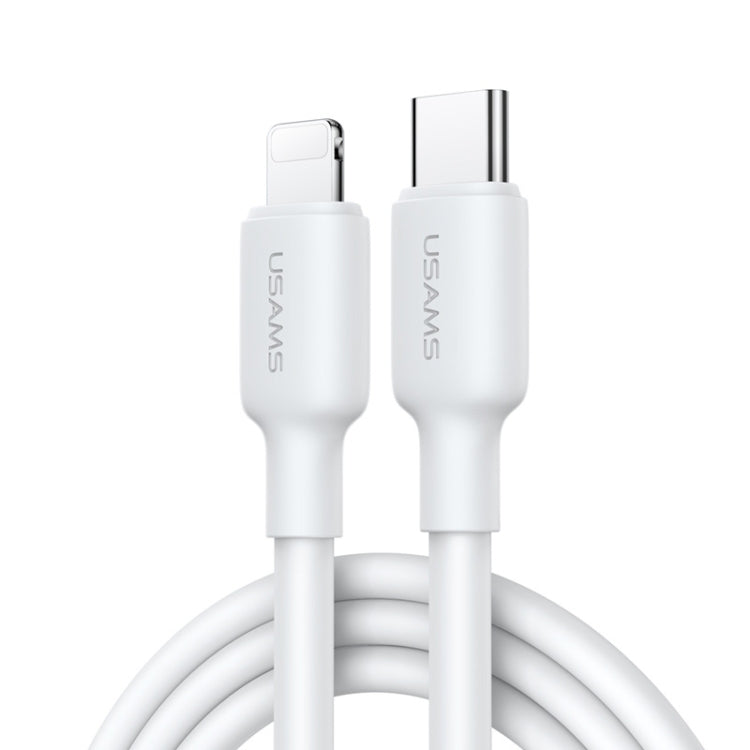 USAMS US-SJ610 U84 PD20W USB-C / Type-C to 8 Pin Charging Data Cable, Cable Length:1m(White) - free shipping - PMC TechLife - Order now!