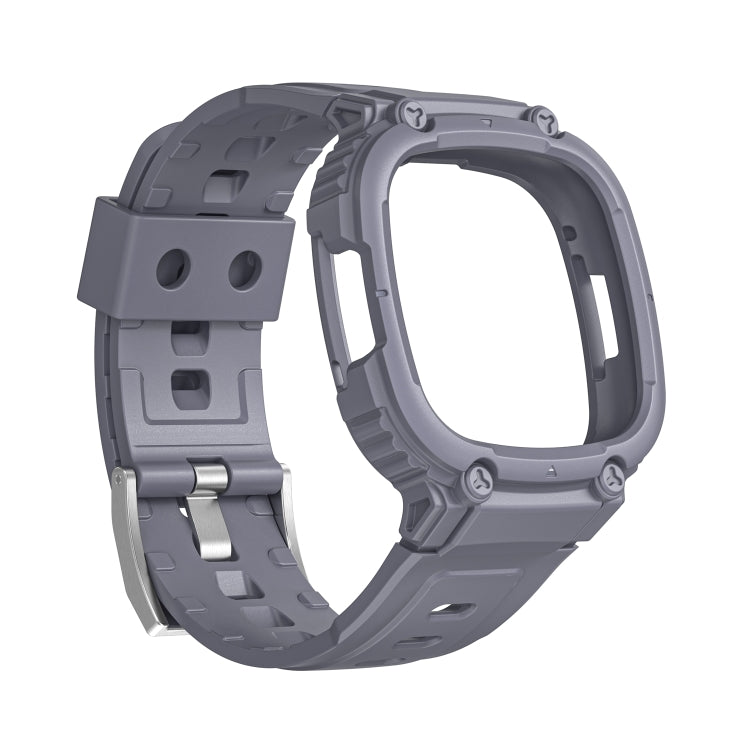 For Fitbit Versa 4 / 3 / Sense 2 / Sense 1 Armor Integrated TPU Watch Band(Grey) - Watch Bands by PMC TechLife | Online Shopping South Africa | PMC TechLife | Buy Now Pay Later Mobicred