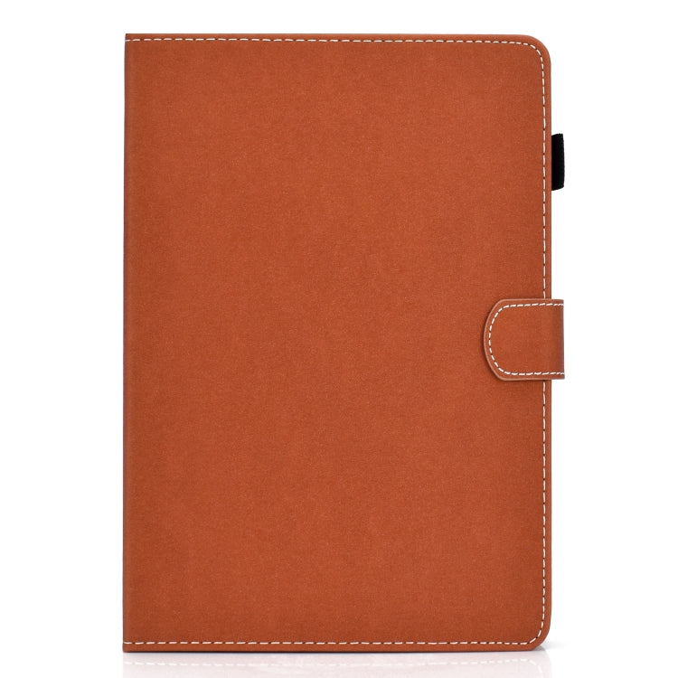 For iPad Air / iPad Air 2 / iPad 9.7 (2018 & 2017) Solid Color Tablet PC Universal Magnetic Horizontal Flip Leather Case with Card Slots & Holder(Brown) - More iPad Cases by PMC TechLife | Online Shopping South Africa | PMC TechLife | Buy Now Pay Later Mobicred