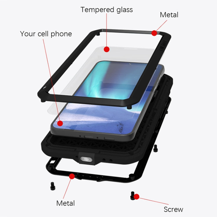 For Samsung Galaxy S23+ 5G LOVE MEI Metal Shockproof Life Waterproof Dustproof Phone Case(Army Green) - Galaxy S23+ 5G Cases by LOVE MEI | Online Shopping South Africa | PMC TechLife | Buy Now Pay Later Mobicred