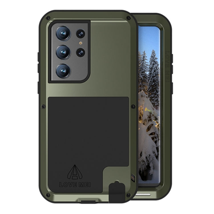 For Samsung Galaxy S23 Ultra 5G LOVE MEI Metal Shockproof Life Waterproof Dustproof Phone Case(Army Green) - Galaxy S23 Ultra 5G Cases by LOVE MEI | Online Shopping South Africa | PMC TechLife | Buy Now Pay Later Mobicred