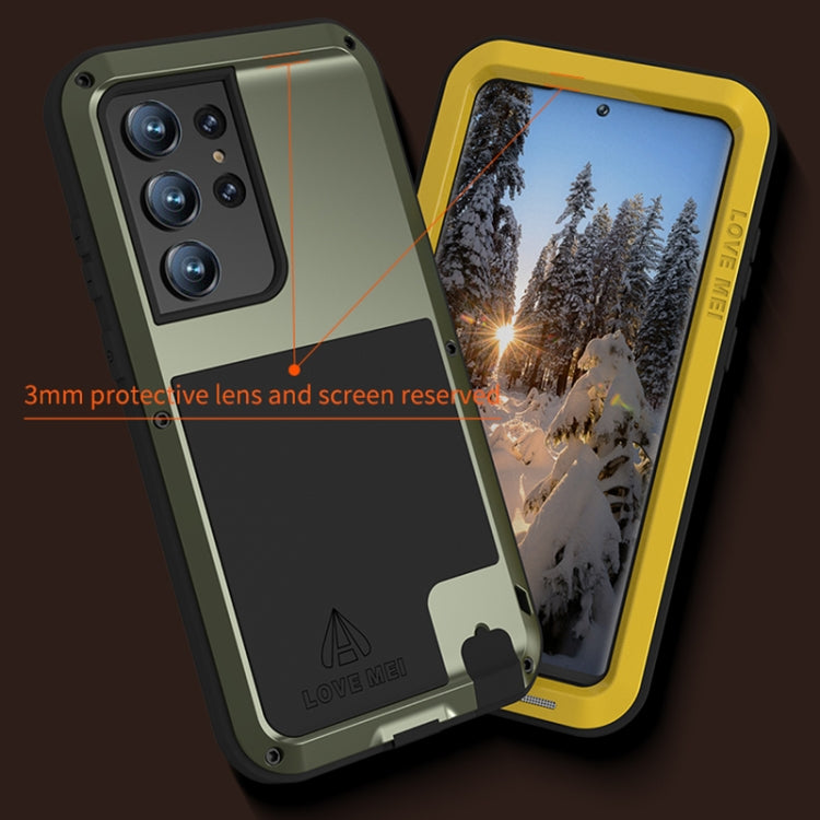 For Samsung Galaxy S23 Ultra 5G LOVE MEI Metal Shockproof Life Waterproof Dustproof Phone Case(Black) - Galaxy S23 Ultra 5G Cases by LOVE MEI | Online Shopping South Africa | PMC TechLife | Buy Now Pay Later Mobicred